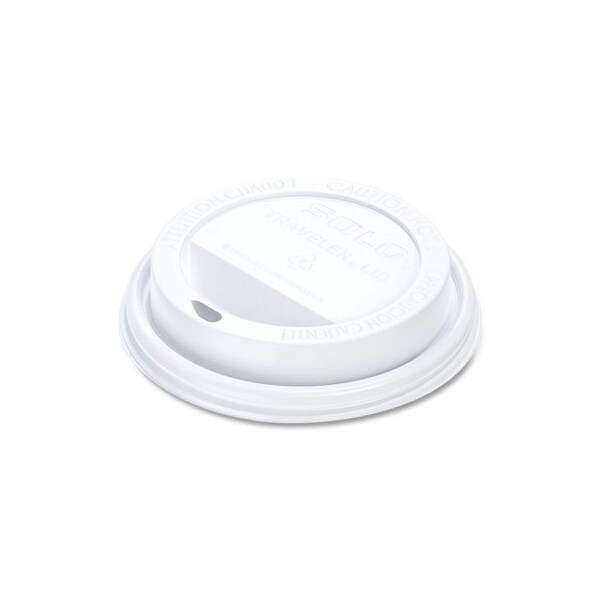 Dart TRAVELER CAPPUCCINO STYLE DOME LID, POLYSTYRENE, FITS 10-24 OZ HOT CUPS, WHITE, 1000PK TLP316 - main